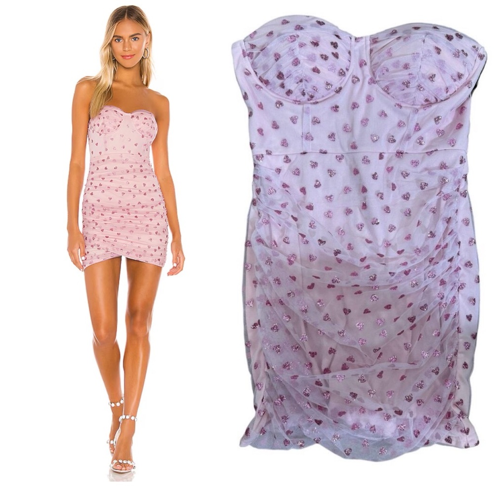 superdown Fifi Mesh Mini Dress in Pink Medium NWT